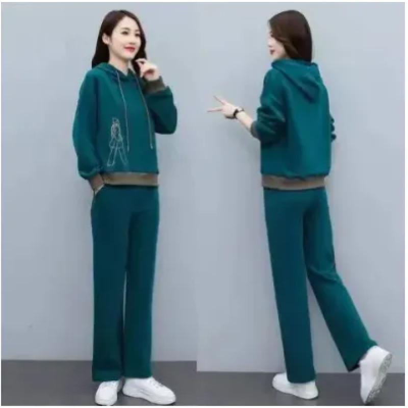 Спортивный костюм-тройка 2025 Весна-Осень, Свободный крой, Стройнящий, Повседневный – Модный, Омолаживающий и Трендовый