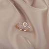 18K Rose Gold Mother-of-Pearl Shell Ring – Japanese & Korean Style Index Finger Ring for Women