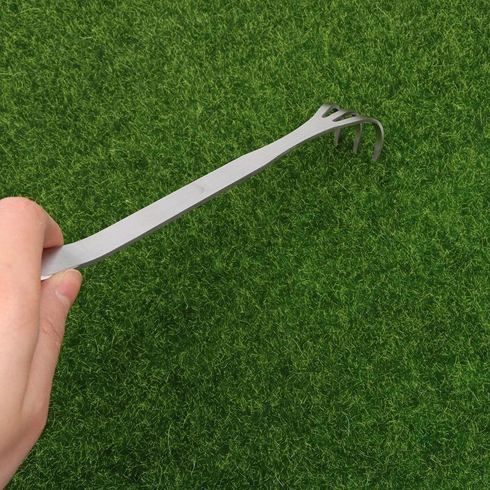 Handheld Stainless Steel Root Rake Mini Gardening Rake Garden Utensils Bonsai Tweezers Loosen Soil