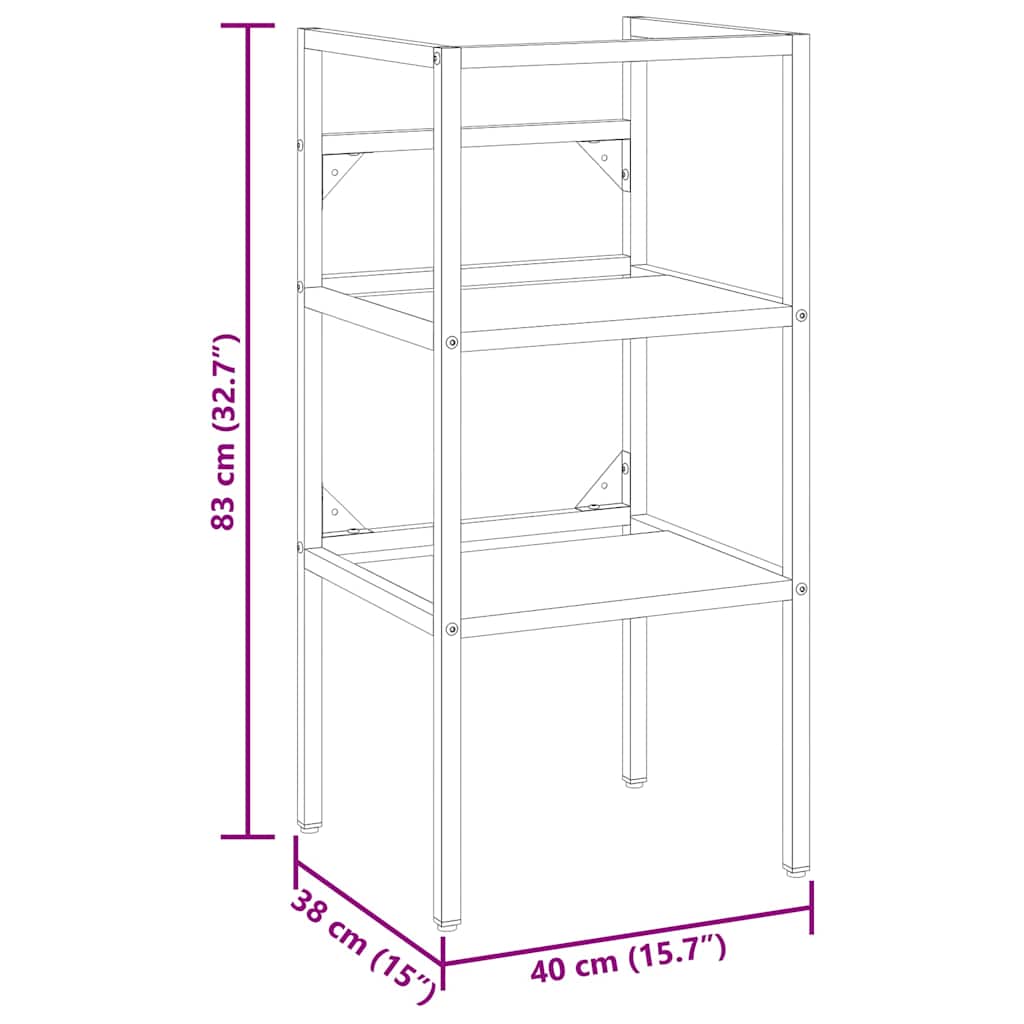 Bathroom Vanity Stand White 40 x 38 x 83 cm Iron