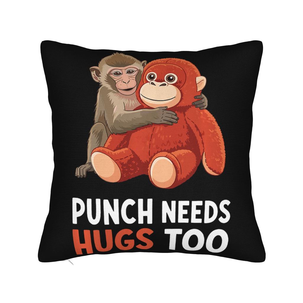 Retro Cute Monkey Punch Cute Monkey Baby Funny Animal Pillow Cover  Square Cushion Cover Pillow Case For Wedding Party Decor