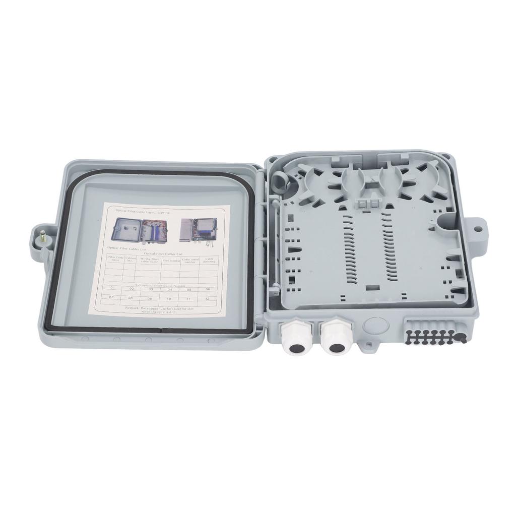 Оптическая распределительная коробка 12 портов Водонепроницаемая волоконно-оптическая коробка-сплиттер для SC FC PLC