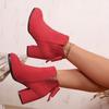 Модные женские ботильоны Осень Зима Высокий каблук Короткие ботинки Женские Большой размер Модные Уличные Вечерние Туфли Женские Zapatos De Mujer