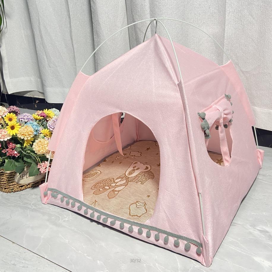 Cat Nest Tent for All Seasons Cat House for Kittens Enclosed Removable and Washable Outdoor Waterproof Pet Cat Summer Tent