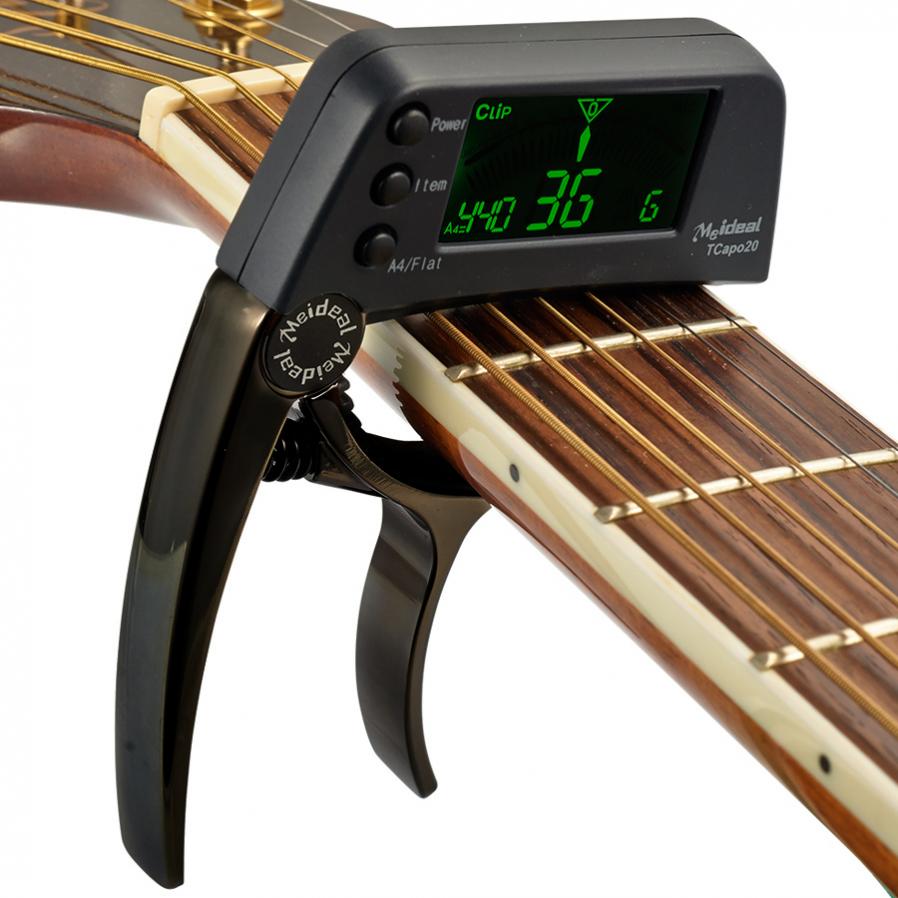 Guitar Tuner Capo 2 IN 1 LCD Screen Zinc Alloy Guitar Capo