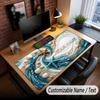 Fish Ocean Theme Custom Mouse Pad Personalized With Name Text Customized Desk Mat For Office Home Decor