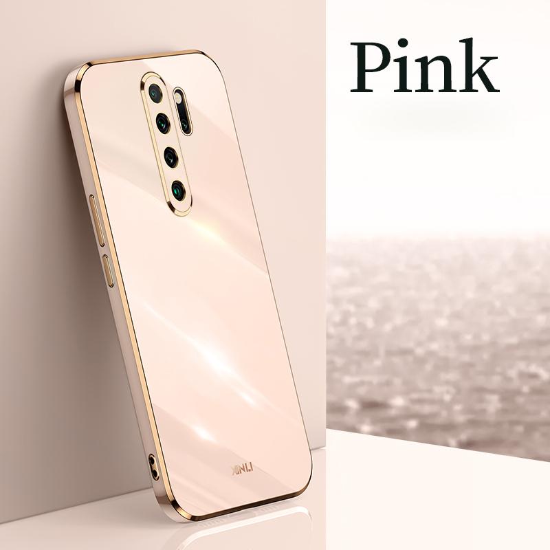 Plating Gold Frame Phone Case On For Xiaomi Redmi Note 8 2021 New 9 S Note8 8T Note9 Pro 9s 9T 9A 9AT Soft Silicone Cover