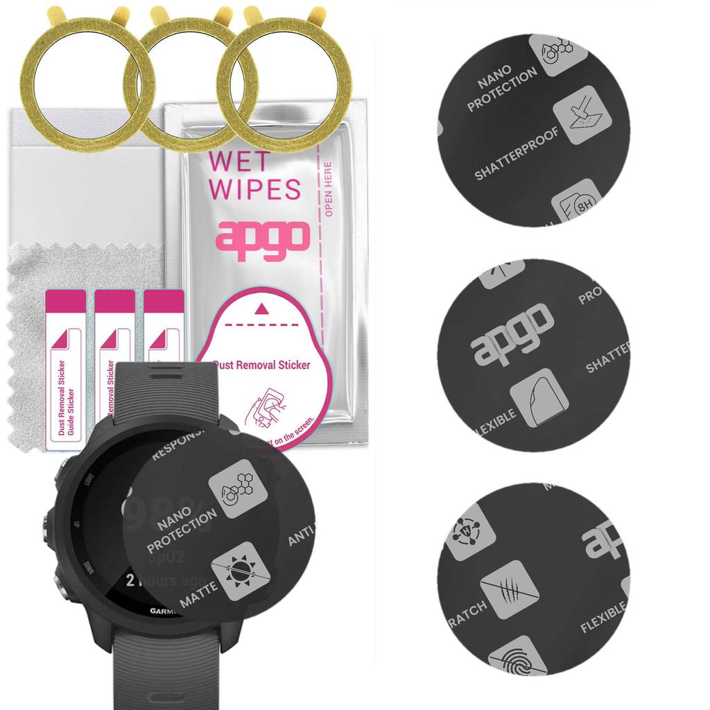 3 шт. гибридных защитных стекла apgo MATTE для часов Garmin Watch Forerunner 245, заменитель закаленного стекла, не трескается