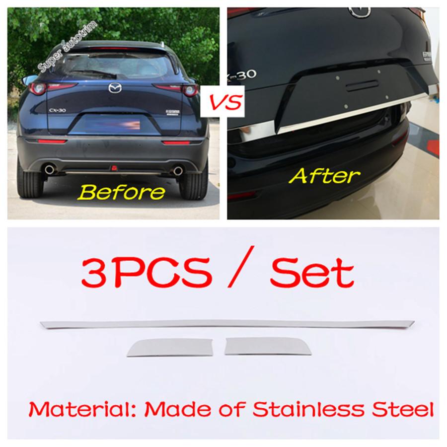 Lapetus Auto Rear Trunk Accent Cover Tail gate Mouding Trim Back Boot Door Strip Sticker For Mazda CX-30 - 2025 Accessories
