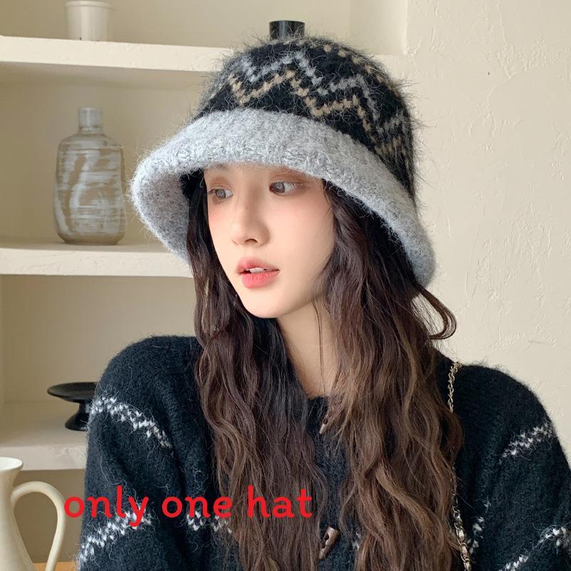 Winter Knit Bucket Hat For Women With Windproof Warmth And Casual Style