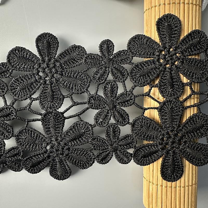 2Yards Exquisite Lace Cotton Embroidery Ribbon Lace Trim Skirt Sewing Accessories Clothing Decorative Materials High Quality New