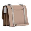 Coach Klare 22 Nameplate Logo Snap Flap Crocodile Embossed Leather Shoulder Crossbody Bag Small Women bags Stone CC840-SVST