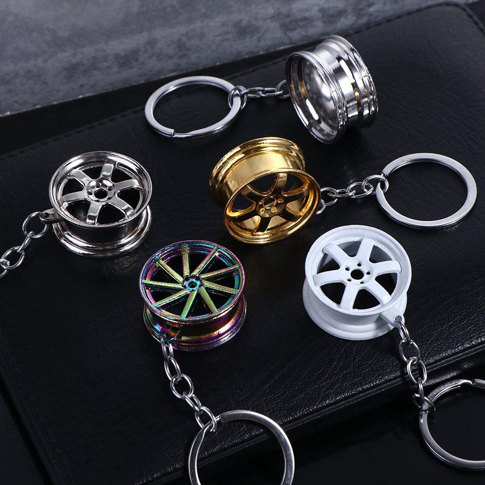 Wheel Hub Tire Rim Key Holder Zinc Zinc Alloy Car Wheel Keychain Creative Key Buckle