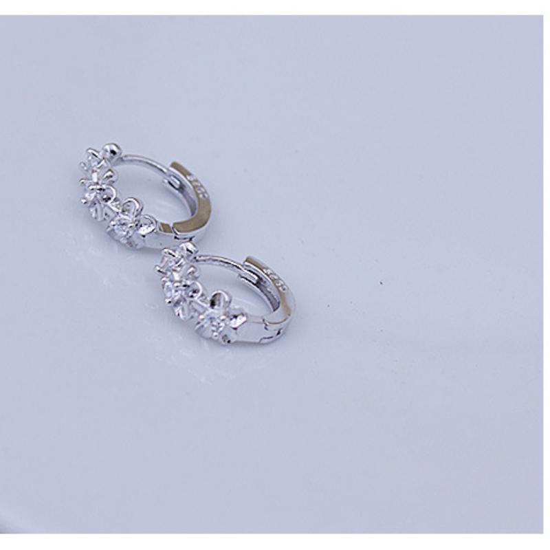 Женские корейские модные антиаллергенные 925 посеребренные мини-милые простые серьги-кольца женские украшения для ушей серьги Рождественский подарок