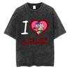 Washed Vintage Rock Band Gorillaz Graphic Tshirts Men Women CasualOversized Short Sleeve T Shirts Mens Retro Gothic Streetwear