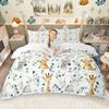 Homewish Милый мультяшный комплект пододеяльника с животными для детей 2 шт./3 шт., Постельное белье Свинья Собака Кошка, Комплект пододеяльника Капибара Ленивец Жираф