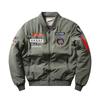 Bomber Jacket Pilot Casual Men Thick Fleece Velvet Coat Winter Male Green Blue Khaki