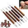 DIY 6pcs Clay Sculpting Set Wax Carving Pottery Tools Shapers Polymer Modeling Home Supplies Household Daily Necessities