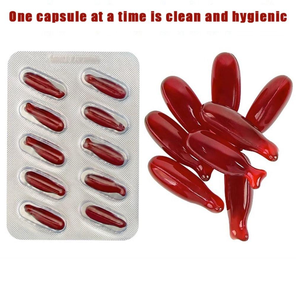 Non-toxic Fake Blood Pills Safe Edible plasma Festive Atmosphere Fake Plasma  Party