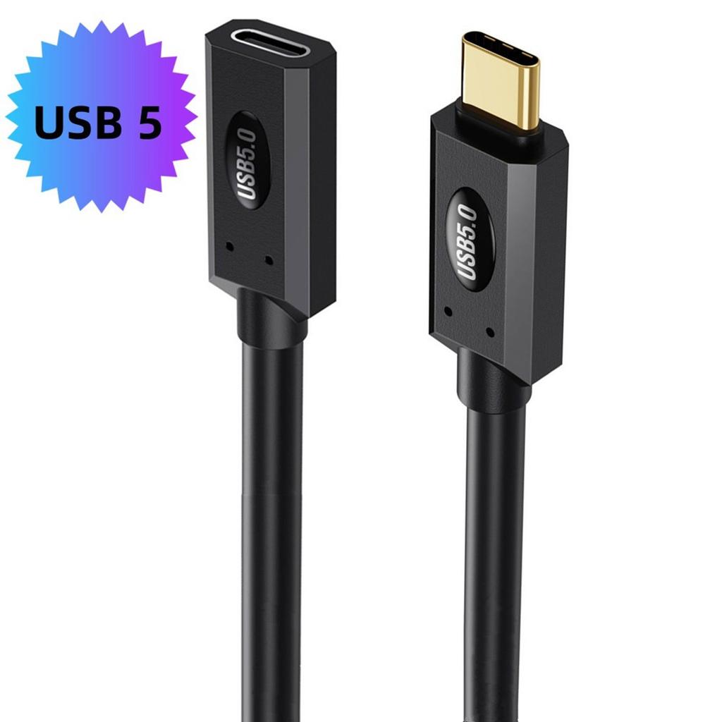 Быстрый кабель USB5 Type C, скорость передачи данных 80 Гбит/с, двойной видеовыход 8K, тройной видеовыход 16K@144 Гц, зарядка 240 Вт для устройств USB-C