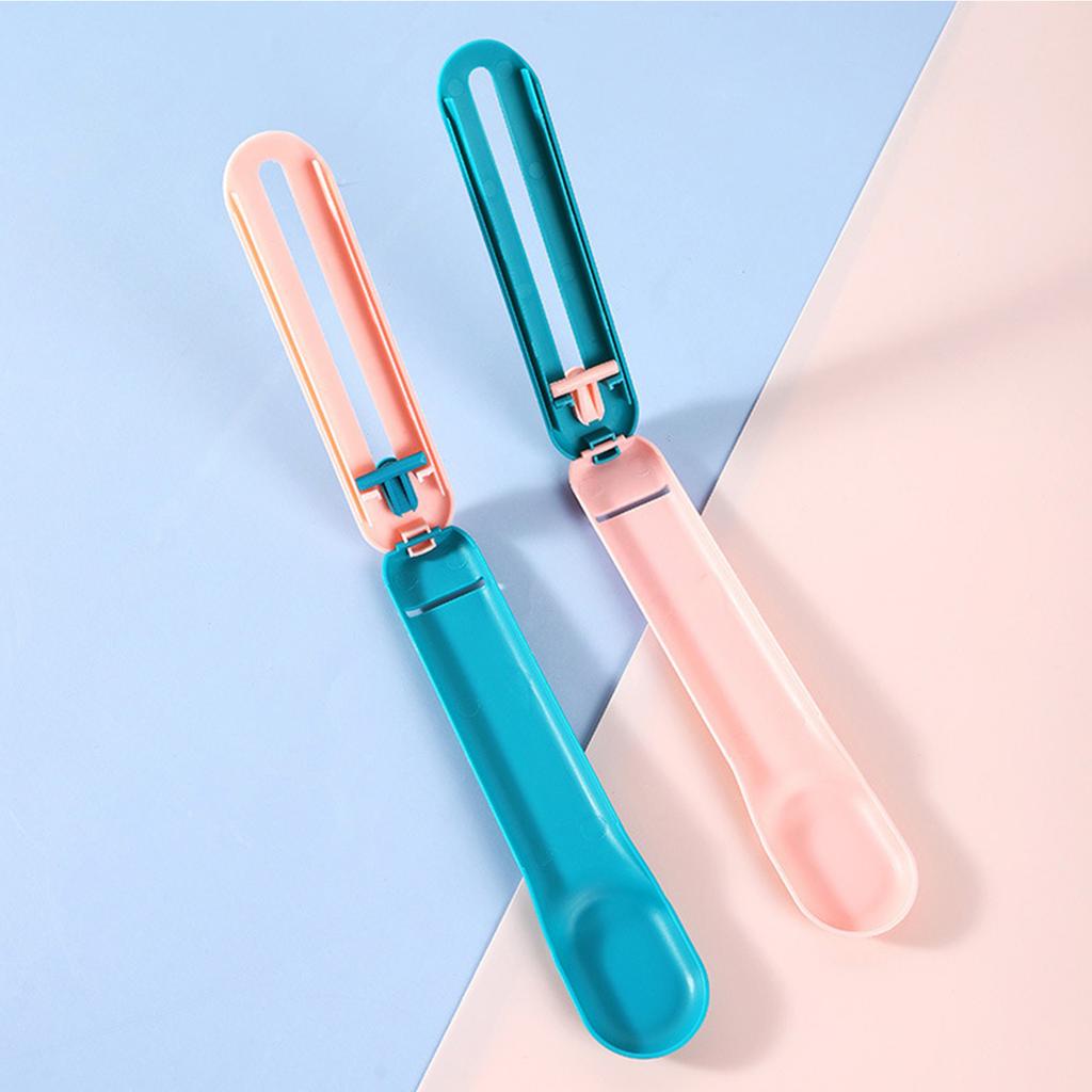 Cat Strip Spoon Push Button Portable Slot Ergonomic Cat Feeder Squeeze Spoon for Pet Pink