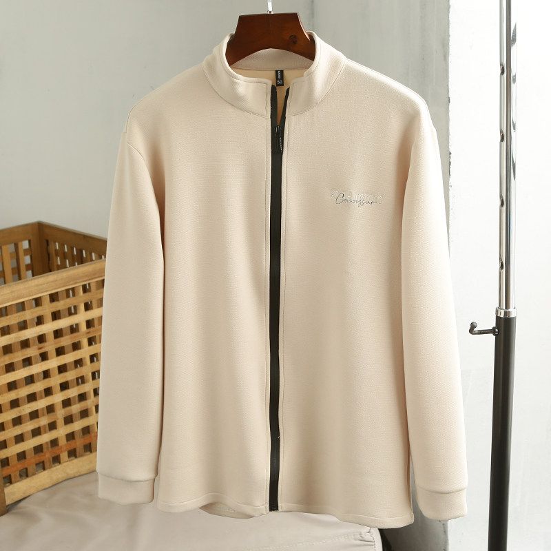 Versatile! Knitted Stretch Fabric! Export Surplus Men's Clothing with Cut Tags, Autumn Sports Casual Stand-Up Collar Jacket