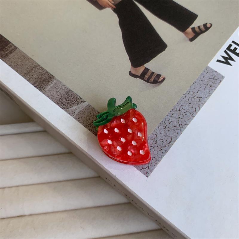 Корейская заколка для волос со свежими фруктами: Дизайн клубники, арбуза, вишни, лимона