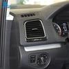 Real Soft Carbon Fiber Sticker For Volkswagen Sharan 7N 2010 2011 2012 2013 2014 2015-2023 Car Air Outlet Side of Center Console
