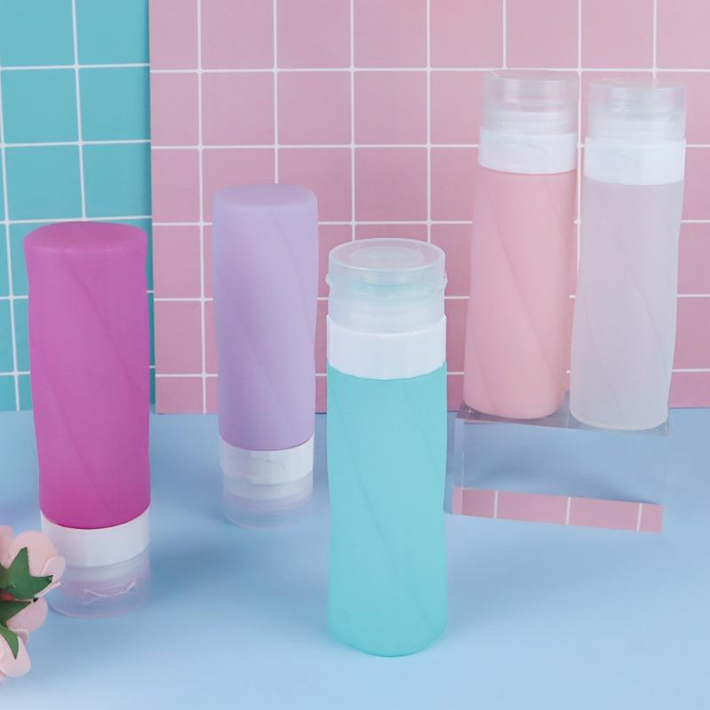 Силиконовые дорожные бутылки для туалетных принадлежностей. Дорожные бутылки. Герметичные дорожные бутылки для шампуня. Дорожные бутылки на 3 унции. Многоразовые жидкие дорожные аксессуары.