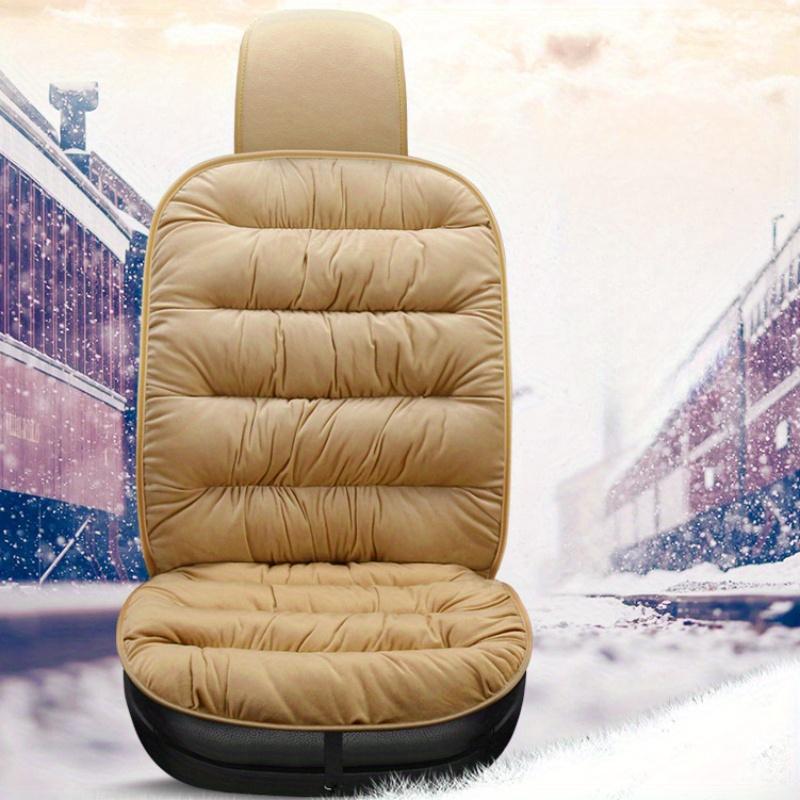 Мягкий плюшевый чехол на сиденье автомобиля, автомобильный чехол на сиденье, подушка, защита автомобильного сиденья, универсальные зимние авто аксессуары для интерьера