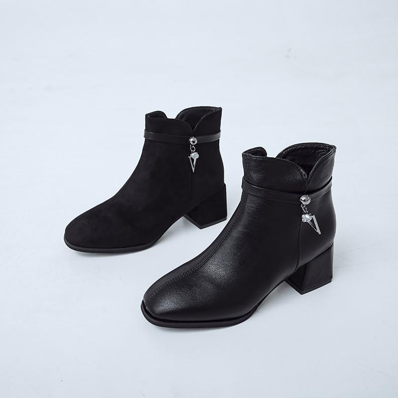 Женские бархатные теплые модные сексуальные высокие сапоги модные кожаные сапоги на толстом каблуке однотонные повседневные женские туфли