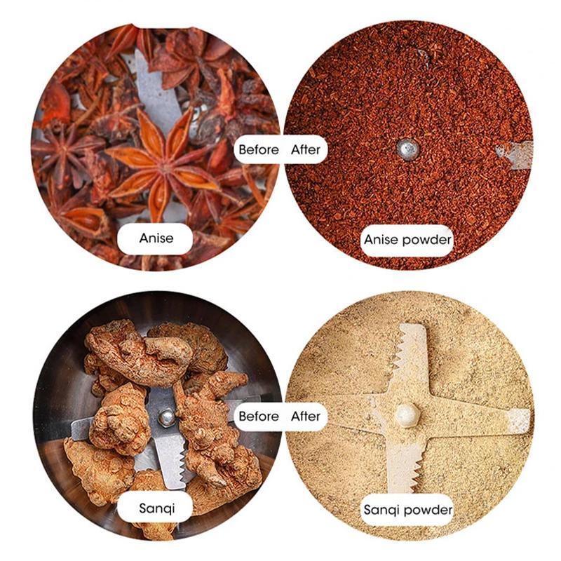 Mini Electric Grinder Household 300ml Ultrafine Baby Food Pulverizer Coffee Grinder Spice Pepper Grinder Grain Mill 4 Blades