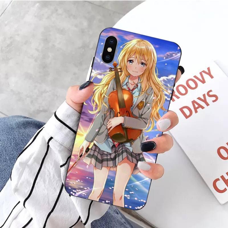 Чехол для телефона Your Lie In April для iPhone 14 13 12 11 XS X 8 7 6 Plus Mini Pro Max SE 2022, мягкий черный чехол для телефона
