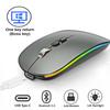 Dual Mode Bluetooth 2.4G Wireless Mouse One-Click Desktop Function Type-C Rechargeable Silent Backlight Mice for Laptop PC