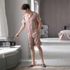 Paibangnu couple summer new home clothes cardigan ice silk pajama set fd