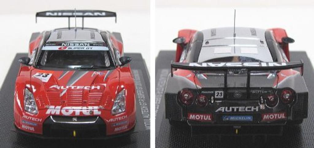 Ebro Motul Autech Super GT500 2010 Suzuka Test Finished Product 1/43 GT-R #23 Red/Silver