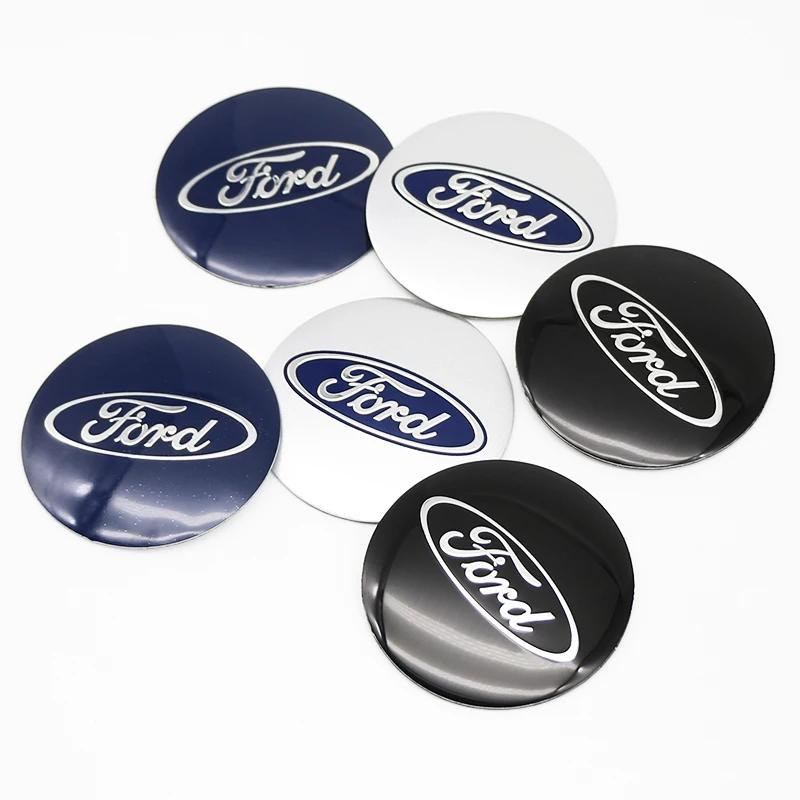 New 2026 Car Sticker 4pcs 56/60/65mm Car Exterior Decorative Accessories Wheel Hub Center Cap Stickers Accessories For Ford Focu