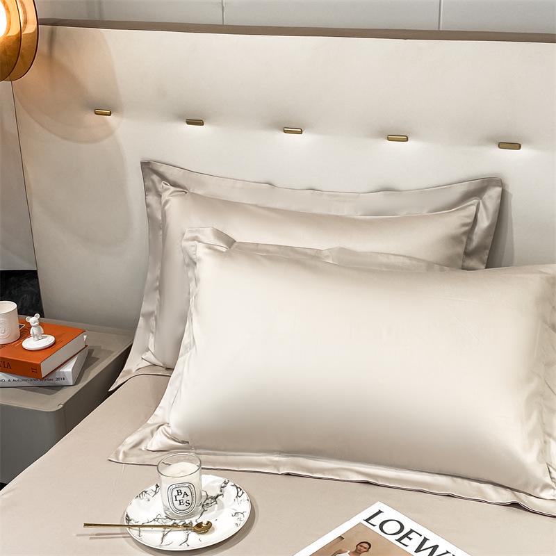 Pure Cotton Solid Color Long-Staple Pillowcase Pair – 100% Xinjiang Cotton, Single Piece, Simple Plain Design