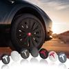 ZQEZ5 4pcs/set 3D Car Wheel Center Hub Caps Sticker  Auto Emblem Wheel Center Cap for Tesla Model 3 Coil Mod WYE K80 Model S Model X