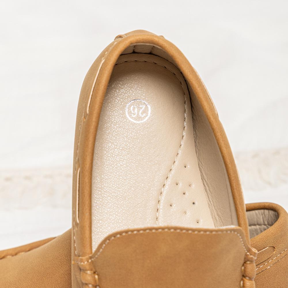 Модные повседневные кожаные туфли для мальчиков в корейском стиле с нескользящей подошвой - мягкая подошва, удобные для осени и зимы