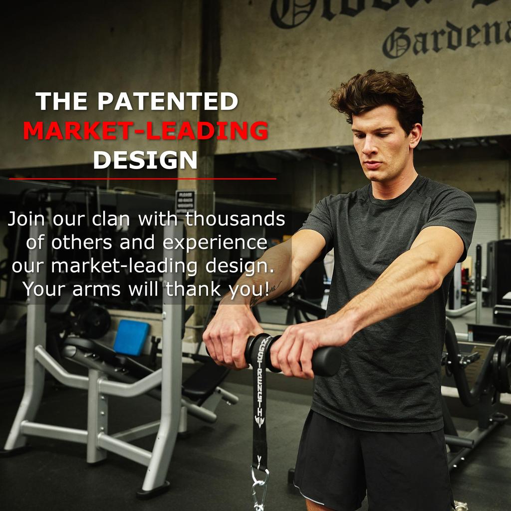 Бластер для предплечий Vikingstrength, Тренажер для укрепления предплечий, Ролик для запястий, Силовая тренировка, Приложение для силовых тренировок V-Strength