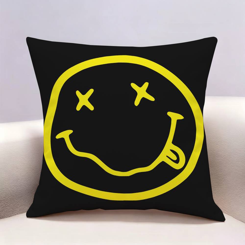 NNirvana Band Kurt Cobain Doublesided print Pillow Case for Sofa Living Room Home office Decor Protective Cover