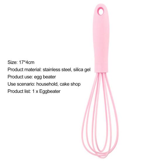 Practical Comfortable Handle Cook Portable Reusable Egg Agitator Cooking Tool Egg Whisk