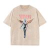 Nirvana Angel In Utero Print Vintage Washed T Shirt Rock Band Casual Topwoman Unisex