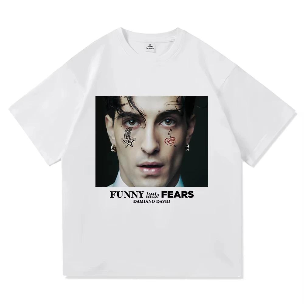 Damiano David Funny Little Fears T Shirt Next Summer 2025 Men Women Clothing Harajuku Clothes High Quality Tops Cotton Tshirts