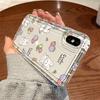 Силиконовый чехол с мультяшным рисунком кролика для iPhone 15 Pro Max 13 12 Mini 11 14 XR XS 7 8 Plus SE 2 3 Мягкие защитные чехлы с воздушной подушкой