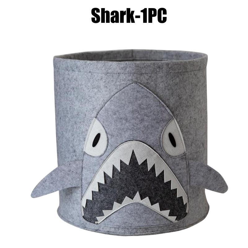 Adorable Cartoon Animal Felt Storage Bin Kids Toy Organizer Large Capacity Laundry Basket for Room Cloth Organizing Baskets