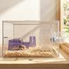 Clear Acrylic Hamster Cage With Secure Lock Stackable Design Easy Cleaning Ventilated Syrian Dwarf Hamsters