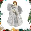 Christmas Tree Topper with Light Lighting 2D Acrylic Angel Figurine Xmas Treetop Decor Festival Party Christmas Tree Ornament