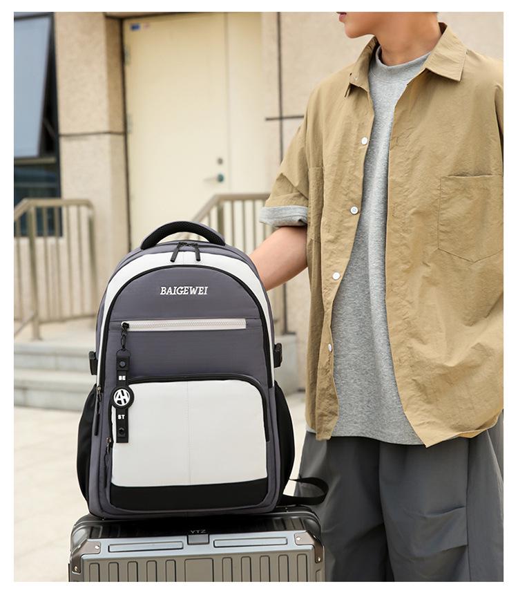 Trendy New Oxford Cloth Casual Backpack - Multi-Layer, Large Capacity School & Travel Bag for Students